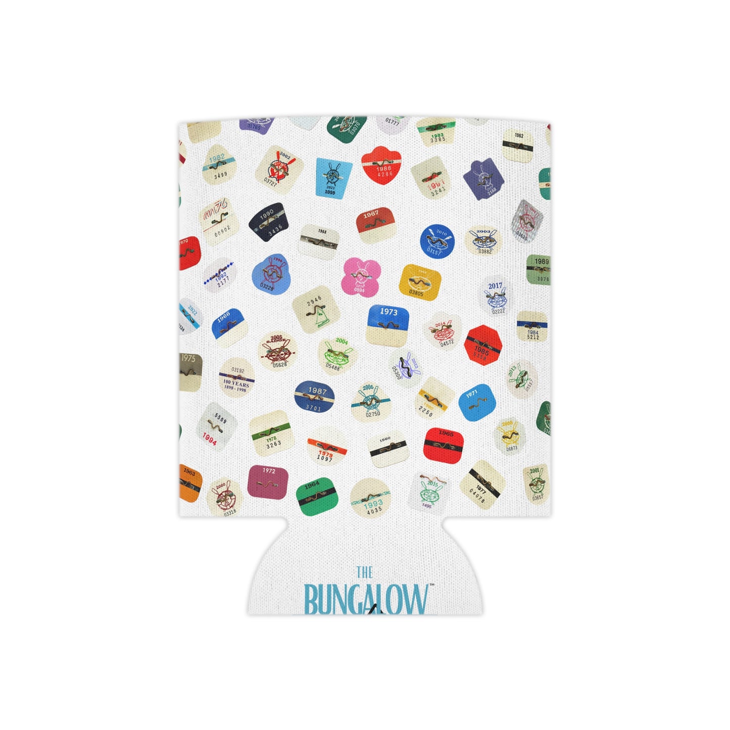 Beach Badge Drink Koozie - Scattered Pattern