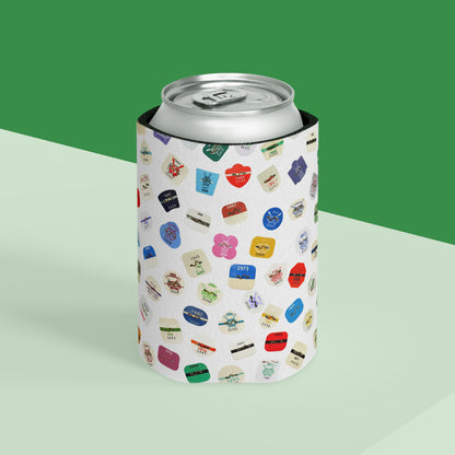 Beach Badge Drink Koozie - Scattered Pattern