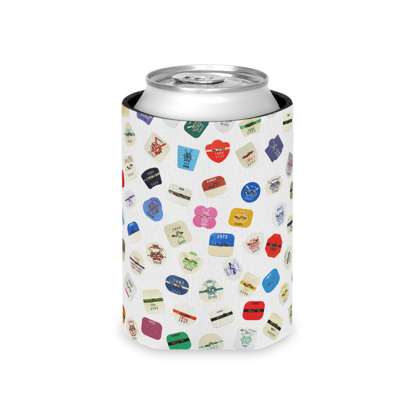 Beach Badge Drink Koozie - Scattered Pattern