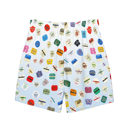 Beach Badge Swim Trunks - Scattered Pattern